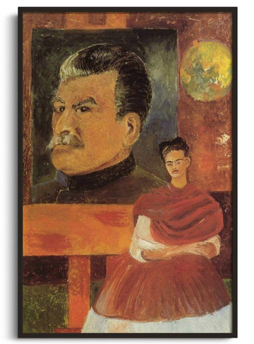 Inspiration Autoportrait avec Staline Frida Kahlo - peinture à l'huile