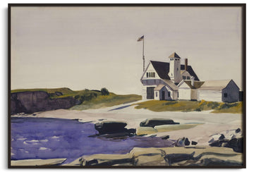 Inspiration Garde-côte (Two Lights, Maine) Hopper - peinture à l'huile